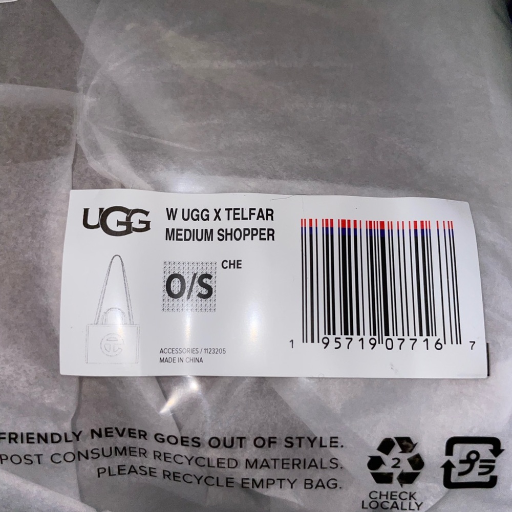 Ugg X Telfar Medium Chestnut Bag - Picture 6 of 8